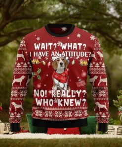 Beagle Attitude Ugly Christmas Sweater