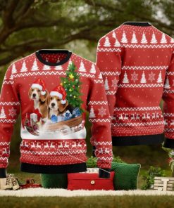 Beagle Dashing Ugly Christmas Sweater AOP All Over Printed Sweater