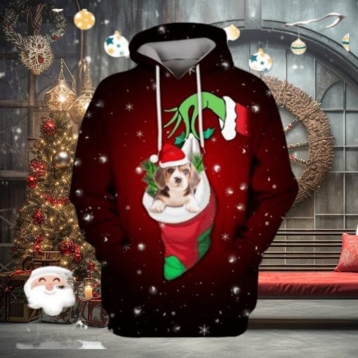 Beagle On Christmas Custom Hoodie 3D All Over Print
