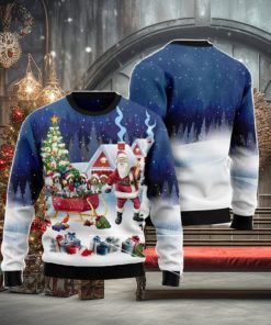 Beagle Santa Sled Ugly Christmas Sweater AOP All Over Printed Sweater