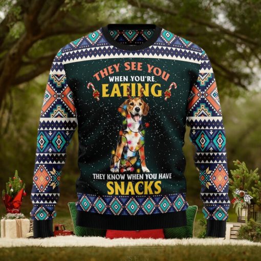 Beagle Snack Christmas Gift Ugly Christmas Sweater Xmas Holiday
