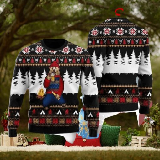 Bear Campfire Ugly Christmas Sweater Style Gift For Men And Women