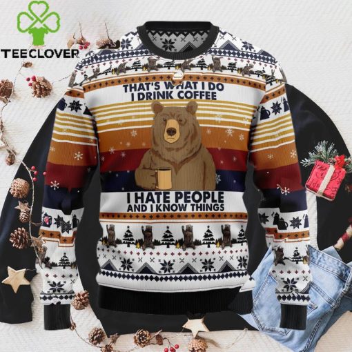 Bear Coffee Christmas Ugly Christmas Sweater Sweatshirt