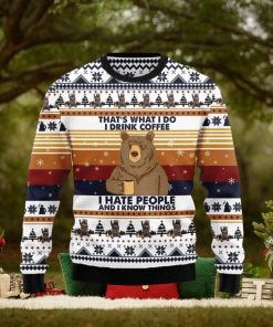 Bear Coffee Ugly Christmas Sweater