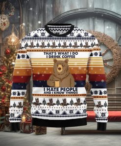 Bear Coffee Ugly Christmas Sweater