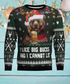 Bear Hunting and Beer Ugly Christmas Sweater