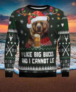 Bear Hunting and Beer Ugly Christmas Sweater