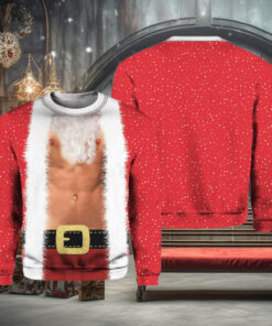 Bearded Muscle Ugly Christmas Sweater