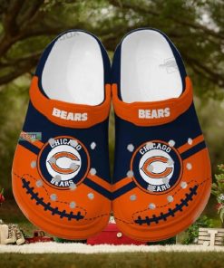 Bears Navy And Orange Crocs Shoes