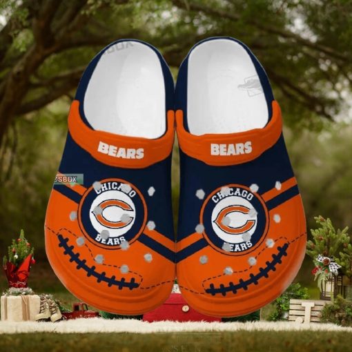 Bears Navy And Orange Crocs Shoes