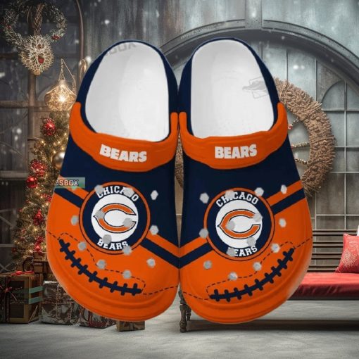 Bears Navy And Orange Crocs Shoes