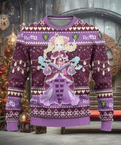 Beatrice Anime Custom Re Zero Xmas Women Mens Ugly Christmas Sweater