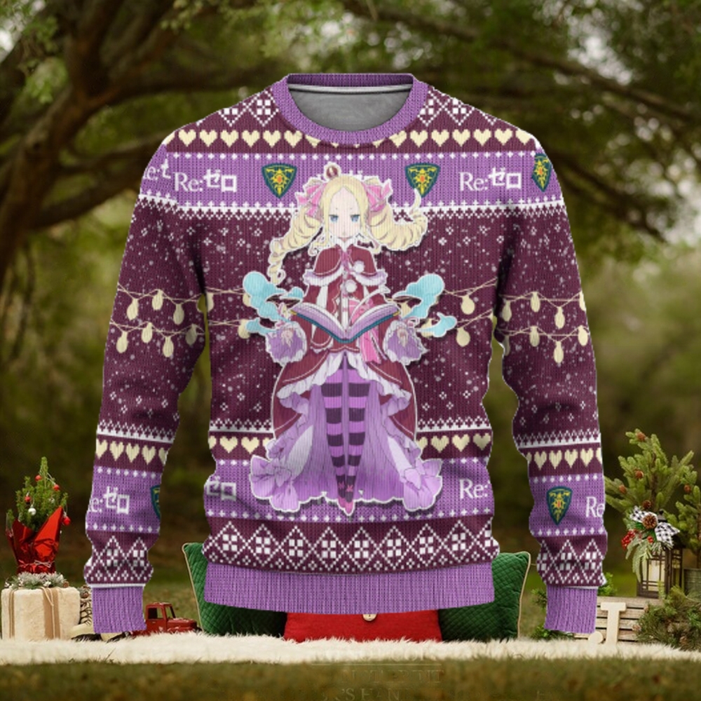 Beatrice Anime Custom Re Zero Xmas Women Mens Ugly Christmas Sweater Beatrice Anime Custom Re Zero Xmas Women Mens Ugly Christmas Sweater