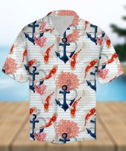 Beautiful Koi Fish And Anchor Hawaiian Shirt