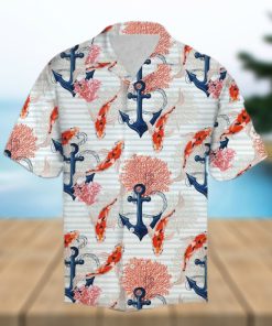 Beautiful Koi Fish And Anchor Hawaiian Shirt