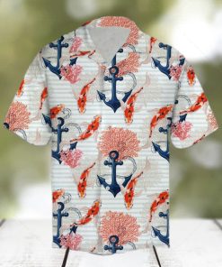Beautiful Koi Fish And Anchor Hawaiian Shirt