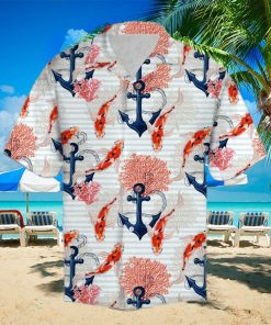 Beautiful Koi Fish And Anchor Hawaiian Shirt