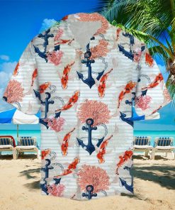 Beautiful Koi Fish And Anchor Hawaiian Shirt
