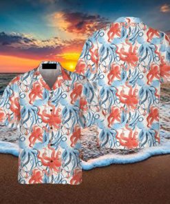 Beautiful Watercolor Octopus Seamless Pattern 3D Hawaiian Shirt