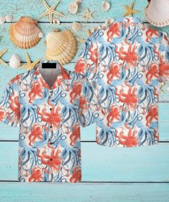 Beautiful Watercolor Octopus Seamless Pattern 3D Hawaiian Shirt