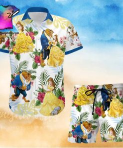 Beauty And The Beast Disney Cartoon Graphics All Over Print Combo Hawaiian Shirt