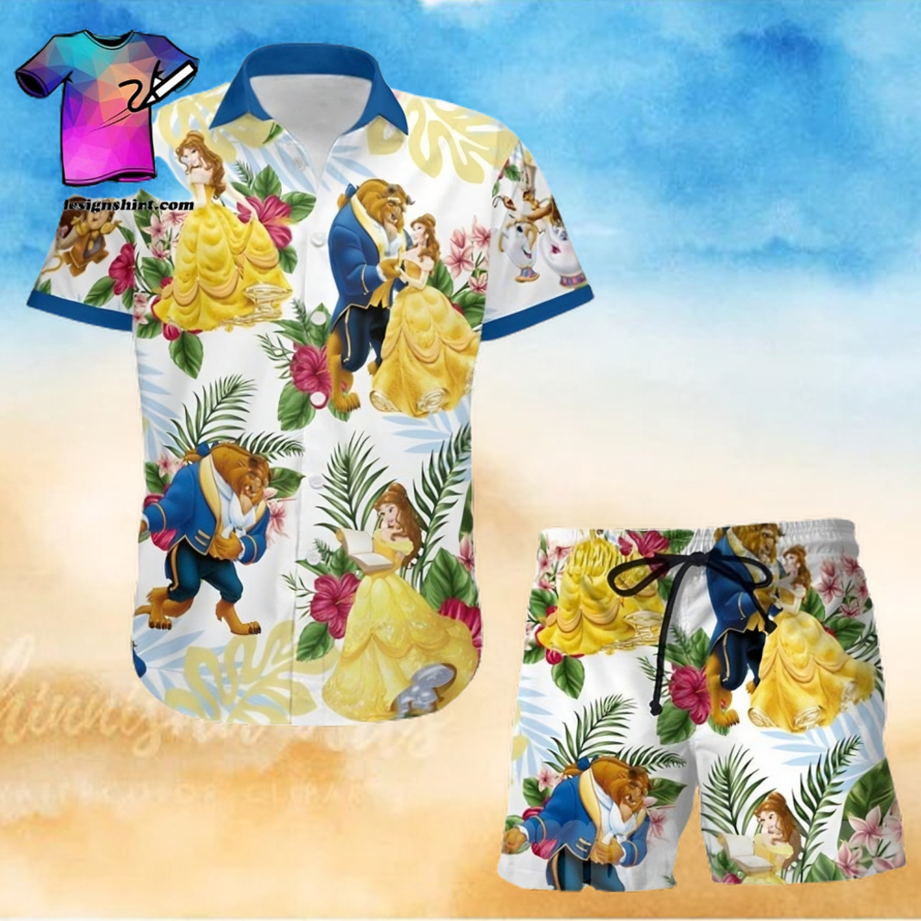 Beauty And The Beast Disney Cartoon Graphics All Over Print Combo Hawaiian Shirt