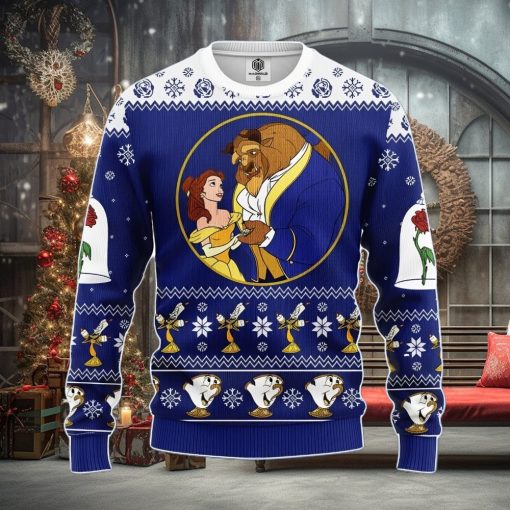 Beauty And The Beast Ugly Christmas Sweater Amazing Gift Men And Women Christmas Gift