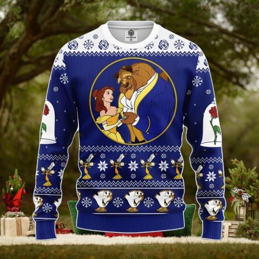 Beauty And The Beast Ugly Christmas Sweater Amazing Gift Men And Women Christmas Gift