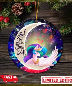 Beauty Unicorn Love You To The Moon Galaxy Perfect Gift For Holiday Ornament