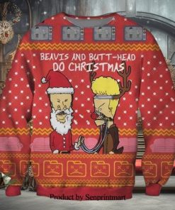Beavis And Butt Head Poster Ugly Christmas Holiday Sweater