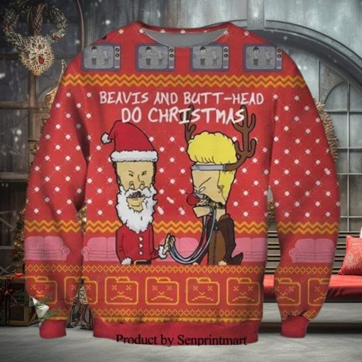 Beavis And Butt Head Poster Ugly Christmas Holiday Sweater