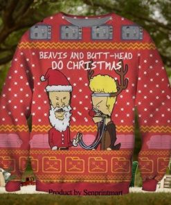 Beavis And Butt Head Poster Ugly Christmas Holiday Sweater