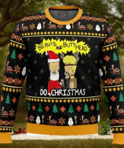 Beavis And Butthead Do Christmas Knitted Ugly Christmas Sweater