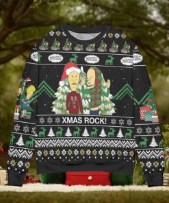 Beavis and Butt Head Xmas Rock Knitted Ugly Christmas Sweater