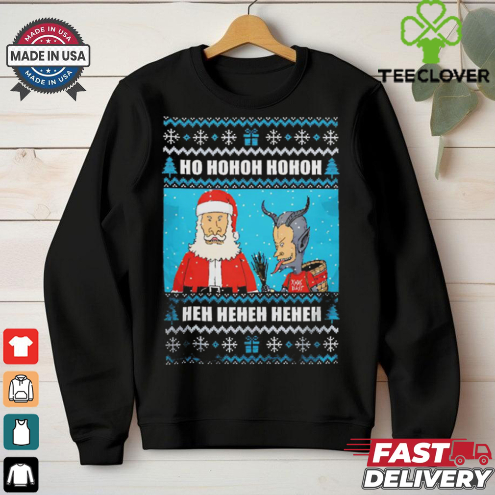 Beavis and Butt head Santa Claus and Krampus X Mas Sucks ho hohoh hohoh shirt Beavis and Butt head Santa Claus and Krampus X Mas Sucks ho hohoh hohoh shirt