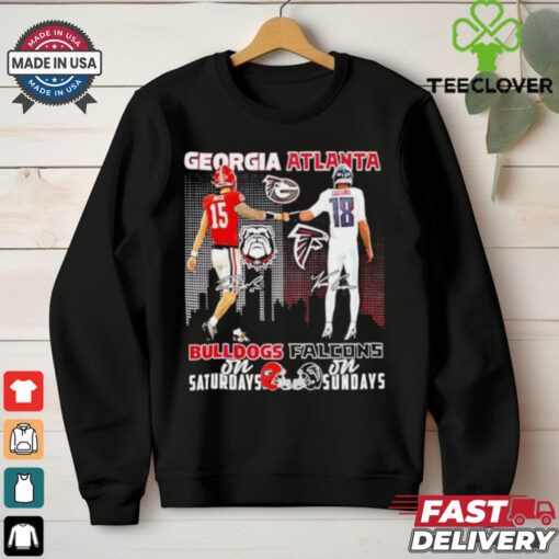 Beck Bulldogs on Saturdays and Cousins Falcons on Sundays city skyline signature shirt