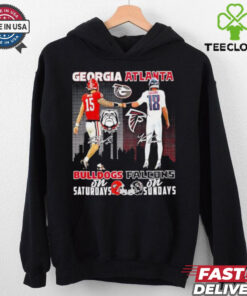Beck Bulldogs on Saturdays and Cousins Falcons on Sundays city skyline signature shirt