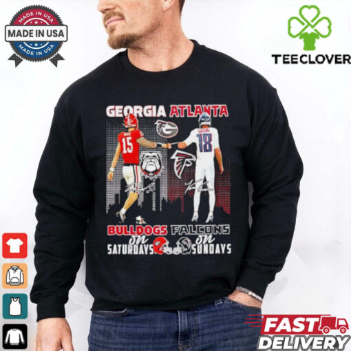 Beck Bulldogs on Saturdays and Cousins Falcons on Sundays city skyline signature shirt