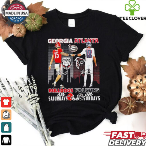 Beck Bulldogs on Saturdays and Cousins Falcons on Sundays city skyline signature shirt