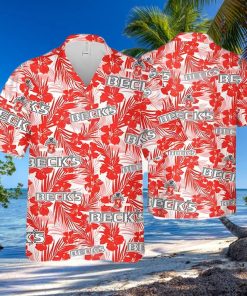 Beck’s Beer Tropical Flower Pattern Hawaiian Shirt