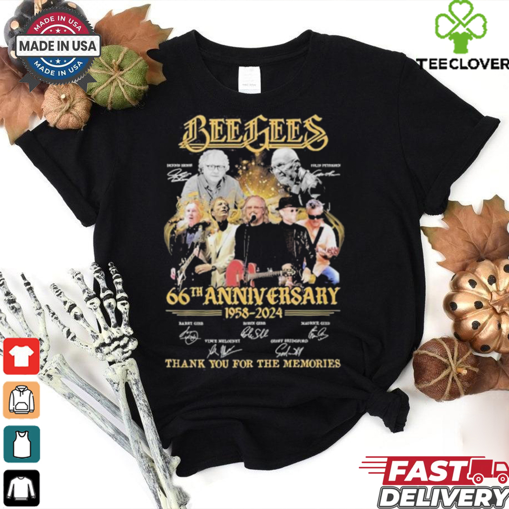 Bee Gees 66th Anniversary 1958 2024 Thank You For The Memories T Shirt Bee Gees 66th Anniversary 1958 2024 Thank You For The Memories T Shirt