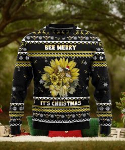 Bee Merry It‘s Time bee lover 3D Ugly Christmas Sweater Gift Men Women