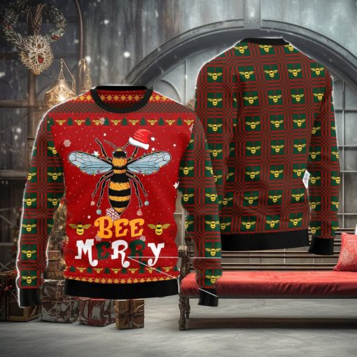 Bee Merry Ugly Christmas Sweater AOP All Over Printed Sweater