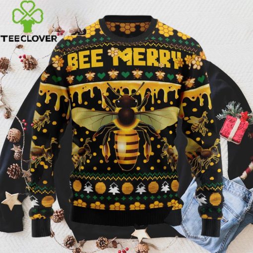 Bee Merry Ugly Christmas Sweater, Xmas Sweatshirt