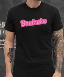 Beefcake pink text shirt