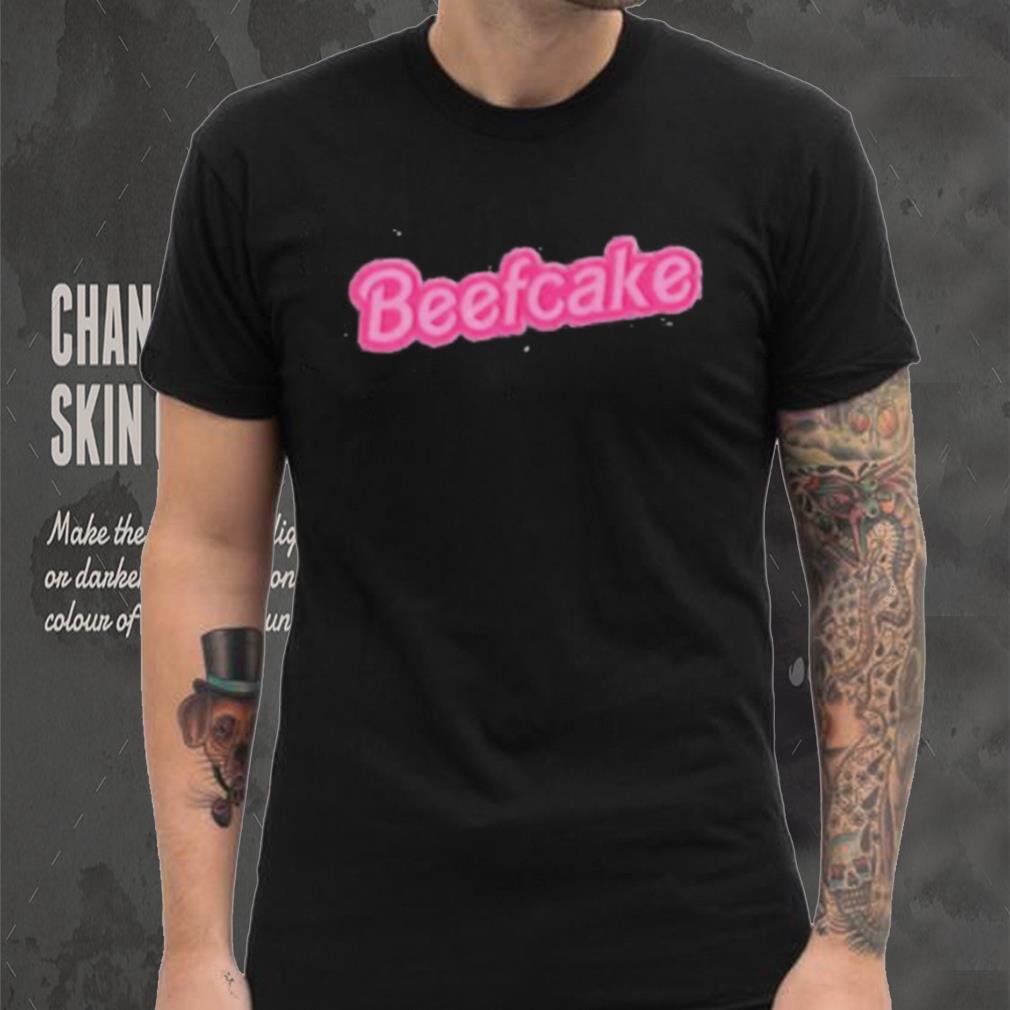 Beefcake pink text shirt Beefcake pink text shirt