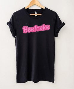 Beefcake pink text shirt
