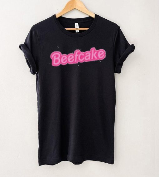 Beefcake pink text shirt