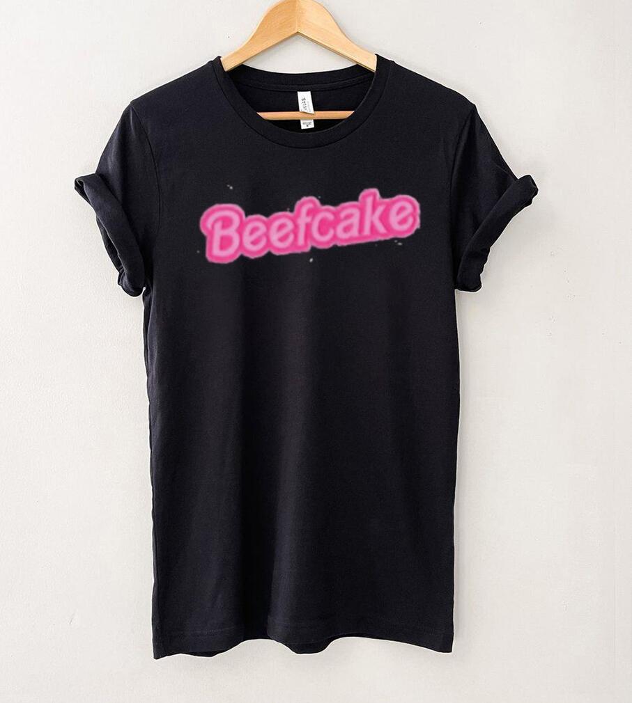 Beefcake pink text shirt Beefcake pink text shirt