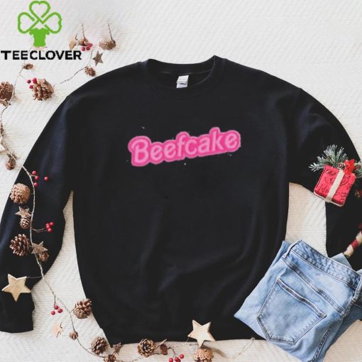 Beefcake pink text shirt